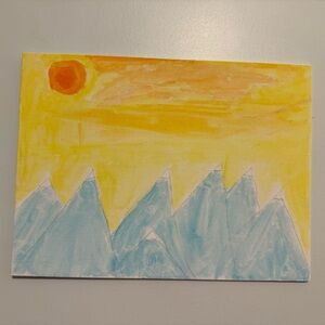 Sunset Over Blue Mountains Art Print